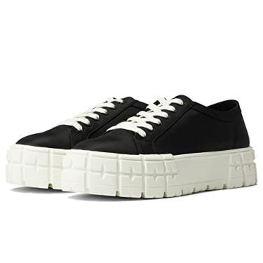 Imagem de Steve Madden Tênis moderno plataforma Rorey preto com cadarço arredondado fechado, Preto, 7.5