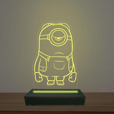 Imagem de Luminária Led 3d Minions Abajur Luxo