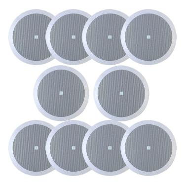 Imagem de Kit 10 Arandelas JBL 6CO2R Redonda Branca - 50 Watts RMS