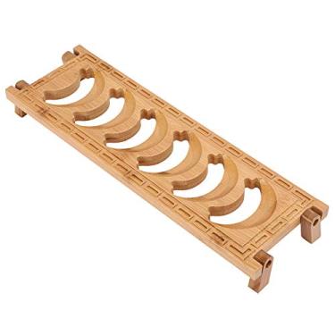 Imagem de Escorredor de xícaras de chá, porta-xícaras de chá, porta-xícaras de bambu, para escritório de cerimônia do chá