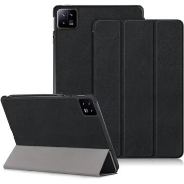Imagem de Maxgood Capa Smart Case Compatível Xiaomi Mi Pad 6/6 Pro 11'' 2023 PRETO, Leve, PU de qualidade,Anti-impressões digitais,Resistente a arranhões
