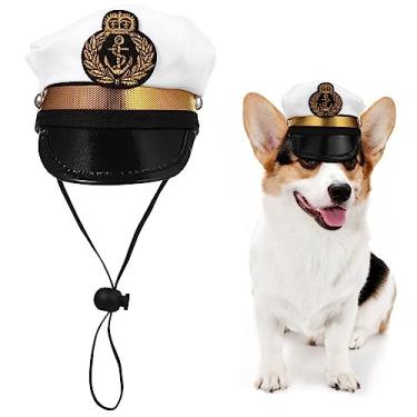 Imagem de FRCOLOR 2 Unidades chapéus para gatos chapéu de cachorro engraçado chapéu de animal de estimação de gato o cachorro chapéu de capitão chapéu de marinheiro roupas Acessórios