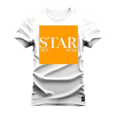 Imagem de Camiseta Algodão Estampada Premium Star Separation Branco G