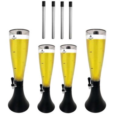 Imagem de Kit com 4 Torres de Chopp Marcbeer 3,5 Litros e 4 Refis Extra - Marchesoni