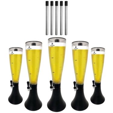 Imagem de Kit com 5 Torres de Chopp Marcbeer 2,5 Litros e 5 Refis Extra - Marchesoni