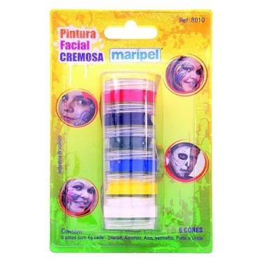 Imagem de Tinta Facial Cremosa Maquiagem Artística rostinho pintado 6 Cores