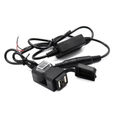 Imagem de SOLUSTRE carregador USB Adaptador USB para motocicletas Carregador para dispositivos USB em motos montagem de motocicleta carregadores USB recarregador de pilhas guidão suporte montar