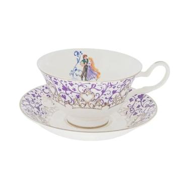 Imagem de The English Ladies Co Copo e pires de casamento Disney Rapunzel, porcelana fina, 38 × 38 × 7,5 cm, multicolorido