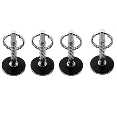 Imagem de Puxador de tampa de escotilha marítima com botão de pino oculto de mola para iate de barco de pesca, levantador de tração de tampa de escotilha de aço inoxidável 316 e junta de borracha e mola (1,