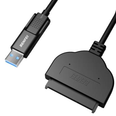 Imagem de BENFEI Cabo SATA para USB, adaptador de driver rígido 2 em 1 USB-C/USB 3.0 para SATA III compatível com HDD e SSD de 2,5 polegadas