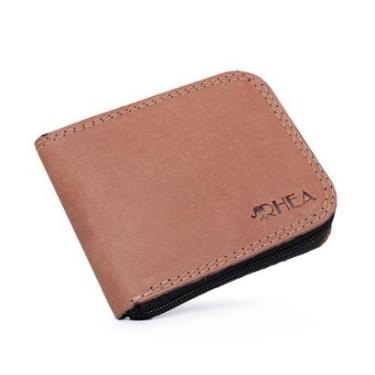 Imagem de Carteira Masculina Couro Ziper Forrada Porta Moedas Cedulas Cartoes Divisórias Plasticos Internos-Masculino