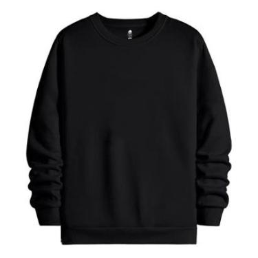 Imagem de Moletom Gola Redonda Liso Blusa Feminino Masculino Fashion-Unissex