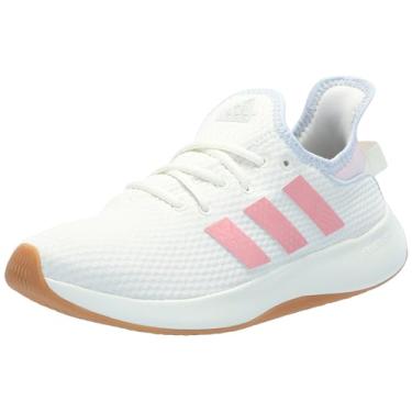 Imagem de adidas Cloudfoam Pure Tênis esportivo feminino, Branco/semi rosa brilhante/azul halo, 40