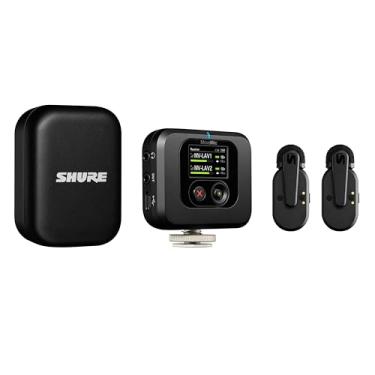 Imagem de Shure MoveMic - Microfones de lapela sem fio profissionais com receptor de câmera para DSLRs, iPhone, Android, Mac e PC, 2 mini microfones Bluetooth, carregamento 24 horas, IPX4, clipe portátil