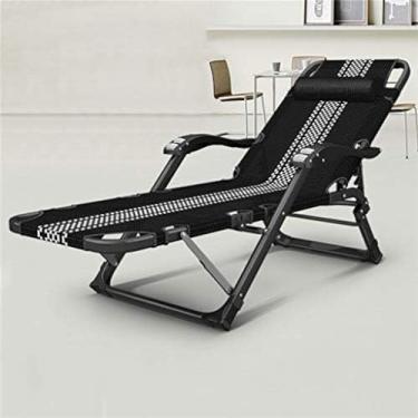 Imagem de Espreguiçadeira para idosos, mulheres grávidas, cadeira dobrável, verão, pausa para almoço, poltronas reclináveis, portátil, casual, siesta para sala de estar, quarto, escritório, cama dobrá