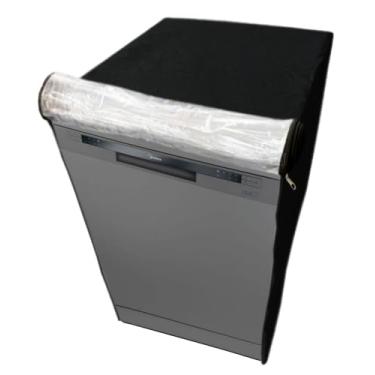 Imagem de CAPA PARA LAVA LOUÇAS MIDEA 14 SERVIÇOS TRANSPARENTE FLEX (Preto)