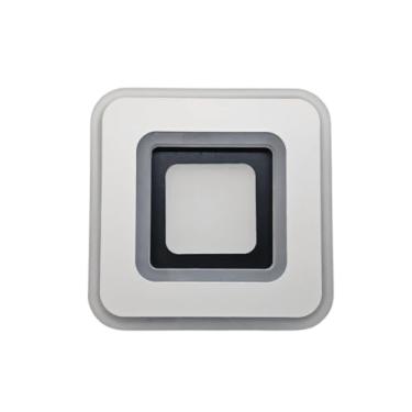 Imagem de Luminária de Led para Teto Plafon Moderno Elegante e Minimalista Branco ou Preto 3000K-6000K 60W-30W/30cm-20cm (Preto e Branco, Quadrado 20cm)