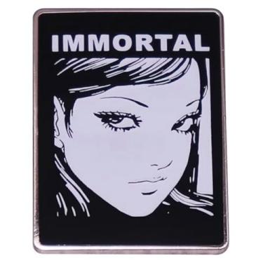 Imagem de Emblema esmaltado Immortal Junji Ito Tomie Uzumaki Manga de terror japonês 3 cm, Esmalte, Esmalte