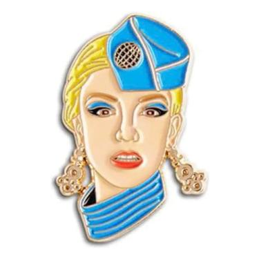 Imagem de Distintivo de broche esmaltado de 3,15 cm Cantora de música pop de aeromoça tóxica aeromoça aeromoça aeromoça, 1.25 Inches, Esmalte, Esmalte