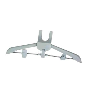 Imagem de Generic Cabide a vapor para roupas, cabide para máquina de engomar, telescópico, mantém a roupa paralela, suporte para roupas, bico de pendurar, calças, cinza