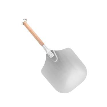 Imagem de Generic Pá de pizza de metal, placa de corte de de pizza, de pizza com cabo de madeira para assar massas