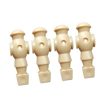 Imagem de Generic 4 peças de pebolim masculino, mesa de futebol masculino mini boneca figura homem jogadores de pebolim para jogos de mesa de jogador de futebol de mesa, Bege branco