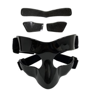 Imagem de kowaku Máscara de basquete máscara facial alça ajustável masculino feminino protetor facial para nariz quebrado rosto nariz guarda para ginásio exercício, 14cmx9cm