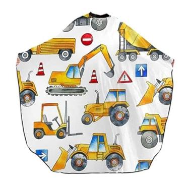 Imagem de menolana Capa de barbeiro infantil, capa para salão de beleza, acessórios de barbeiro, desenho animado para crianças, para corte de cabelo, capa, estilo D