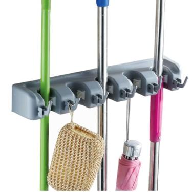 Imagem de Suporte de Parede Silicone Aço Com Gancho Multiuso Vassoura Ferramentas Jardinagem Equipamento Esportivo Multiuso