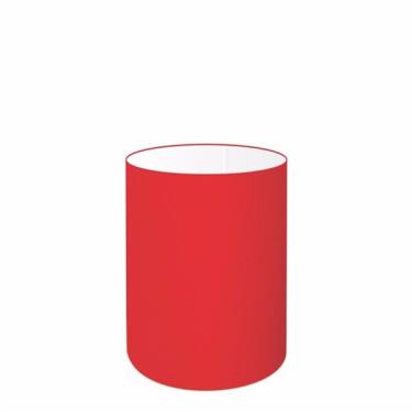 Imagem de Cúpula Abajur Cilíndrica Cp-8003 Ø15x20cm Vermelho