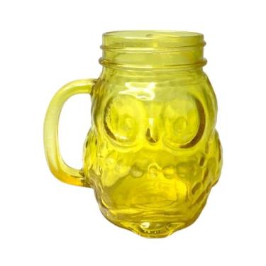 Imagem de Caneca Coruja de Vidro 450ml: Estilo e Charme para Seu Café (amarelo)