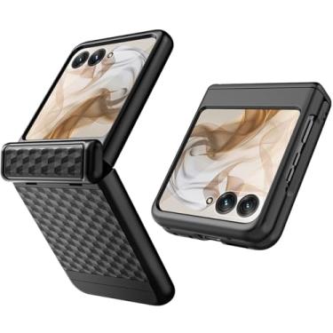 Imagem de Miimall Capa para Motorola Razr 2024 com protetor de tela e proteção de dobradiça, capa para Moto Razr50 com ajuste fino, antiarranhões, à prova de choque, capa rígida de PC para Motorola Razr 2024