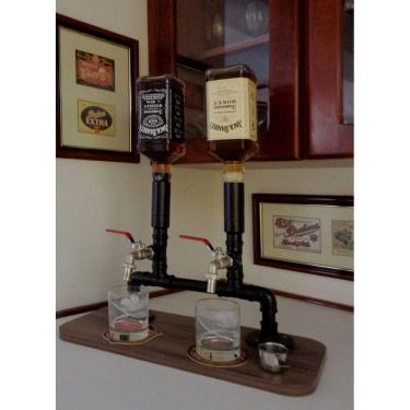 Imagem de Dispenser Dosador Bebidas Whisky Bar Adega Estilo Industrial Preto Laca