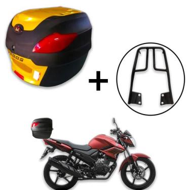 Imagem de Baú 29 Litros Awa Proos + Bagageiro  Fazer 150 2014+, dourado