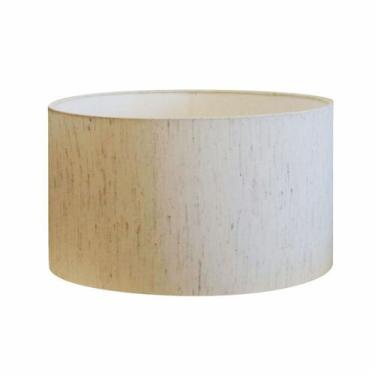 Imagem de Cúpula em tecido cilíndrica abajur luminária cp-4189 50x30cm linho beg