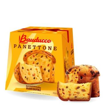 Imagem de Panettone Frutas Cristalizadas 908g Bauducco Fermentação Natural