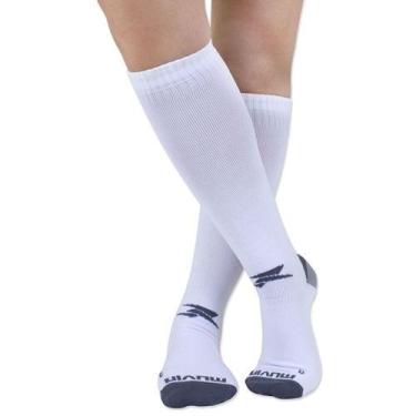 Imagem de Meia Cano Longo De Compressão Solid Muvin, 40 A 43, Branco