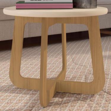 Imagem de Mesa de Centro Jasmin 100% Mdf Off White/Carvalho - Artely Móveis, Clá