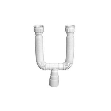Imagem de Sifao Tubo Extensivo Duplo Universal Branco Socel