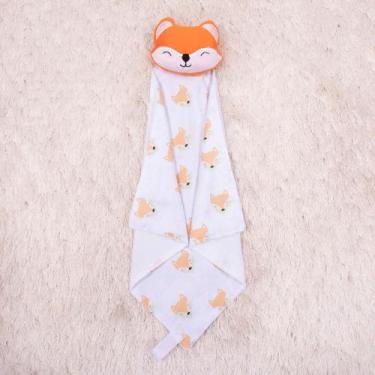 Imagem de Naninha Bebê Safari Bichinhos Fofos de Pelúcia Com Prendedor de Chupet