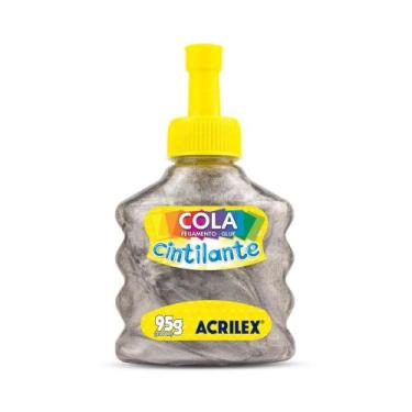 Imagem de Cola cintilante 95g prata 025950533 - ACRILEX, 3