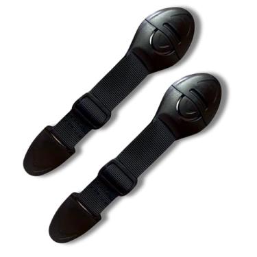 Imagem de Mommy's Helper Aparelho Lok – Funciona em geladeiras, fogões, lixeiras, portas de secadora, máquinas de lavar louça – ajustável, preto, pacote com 2