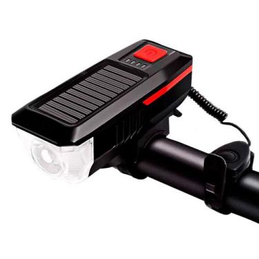 Imagem de Farol Para Bike Led T6 Carregamento Solar/usb nf - DESERT ECOM