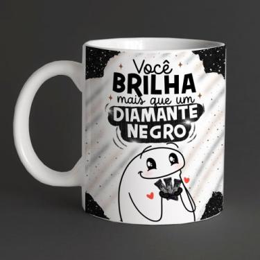 Imagem de Caneca Porcelana Flork Páscoa você brilha mais que um diamante negro 3