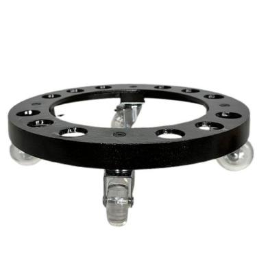 Imagem de Suporte de Alumínio Redondo com Roda Silicone para Vaso 30cm - Alpe & 