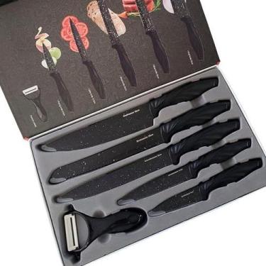 Imagem de Kit Jogo de Facas 6 Peças  Aço Inox Premium  Oferta Limitada! - GENERI