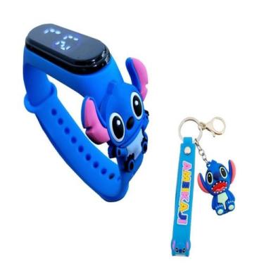 Imagem de Chaveiro Relógio Stitch Infantil Touch Resistente à Água-az - SMACTUDO