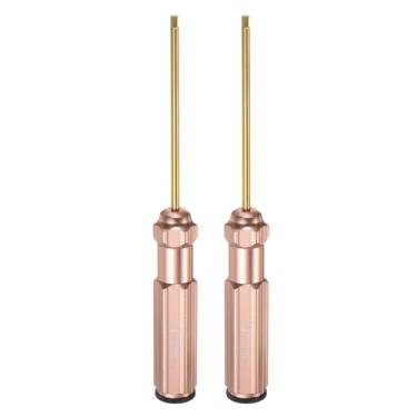 Imagem de HARFINGTON 2 peças de chave de fenda sextavada RC 3 mm de titânio hexagonal, ferramenta de reparo de chave sextavada RC para modelos de controle remoto, carro, helicóptero, barco, amarelo