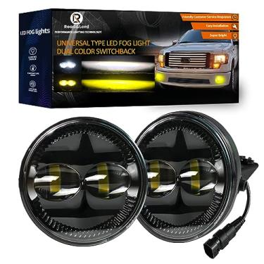 Imagem de For f150 LED Fog Lights Compatible with Ford 2006-2014 F150 Ford Ranger 2008-2011 Ford Expedition 2007-2014 Fog Lamps, Dual Color DOT Approved Bumper Driving Light KitF