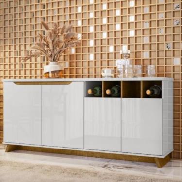 Imagem de Buffet munique 1,60 de largura madero off white/madero canela - Villag